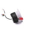 6W Ø9cm infälld spotlight dimbar RA90 - 12-24V, hål: Ø7,5 cm, mått: Ø9 cm, vit kant