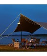 Laddningsbar camping LED-lanterna med ljusslinga - Vit, IP64 utomhus