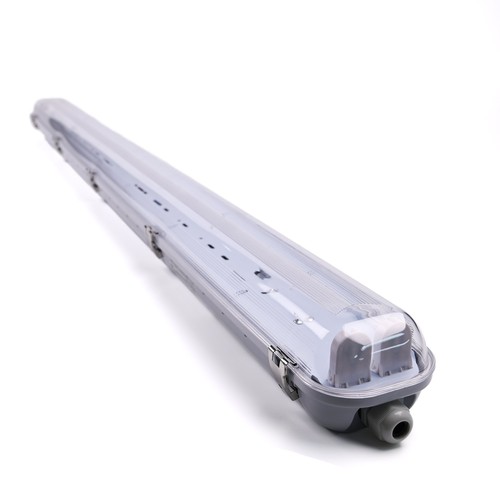 120cm Industriarmatur - För 2x 120cm T8 LED-rör, IP65 vattentät, genomkopplad