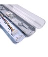 60cm Industriarmatur - För 2x 60cm T8 LED-rör, IP65 vattentät, överkopplingsbar