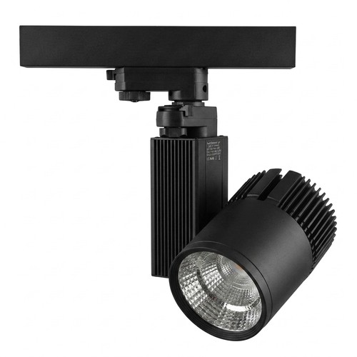 Outlet: 35W LED skenspotlight - 3-fas, 3000K, RA90, svart