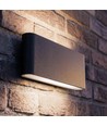 12W DuoLume vägglampa - Rektangel, IP65, svart, upp/ner, inne/ute, inkl. ljuskälla