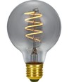 E27 4W dimbar LED filamentlampa - G80, Flex Globe, 2200K, rökfärgat glas