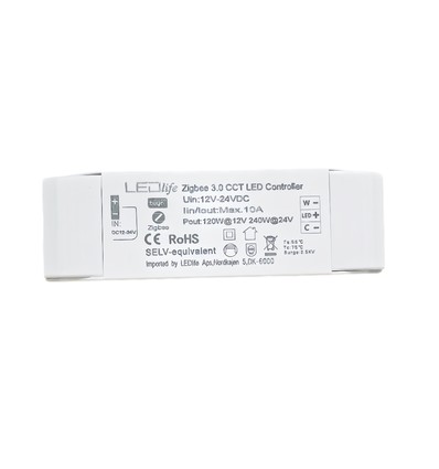 Zigbee CCT-controller - Hue-kompatibel, 12V (120W), 24V (240W)