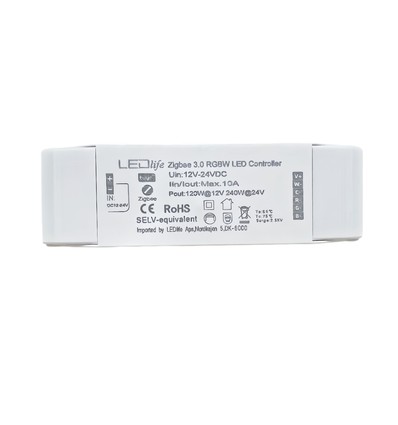 Zigbee RGBW-controller - Hue-kompatibel, 12V (120W), 24V (240W)