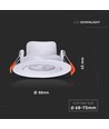 10x 7W Ø8,8cm LED downlight för inbyggnad - Hål: Ø6,8 cm, Mått: Ø8,8 cm, CCT - 3 ljusfärger