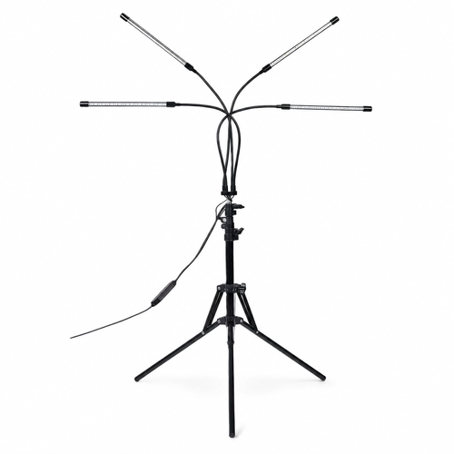 LEDlife växtlampa med stativ - 4 lampor, timer och fjärrkontroll