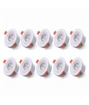10-pack 7W Ø8,8cm LED downlight - Hål: Ø6,8 cm, CCT - 3 färgtemperaturer