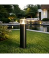 V-Tac Grå trädgårdslampa, rostfri - 110 cm, IP44 utomhus, E27 sockel, utan ljuskälla