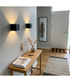 6-pack 6W CUBIC PRO vägglampa - IP65, svart, vidarekoppling, justerbar, fyrkantig, upp/ner, inne/ute, inkl. ljuskälla