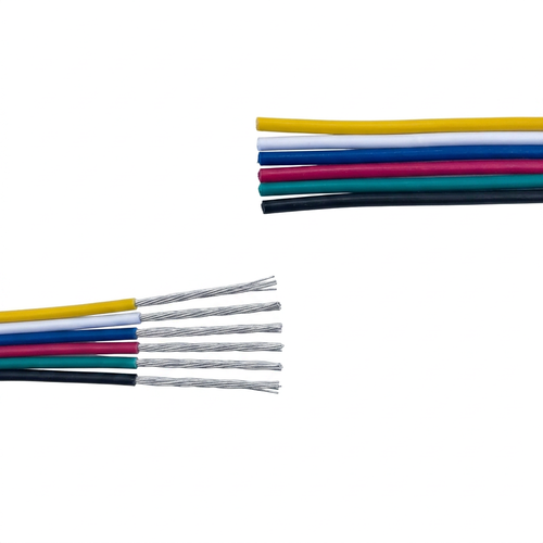 5m RGB+CCT-kabel för LED-strip - 6 × 0,35 mm², 12/24V