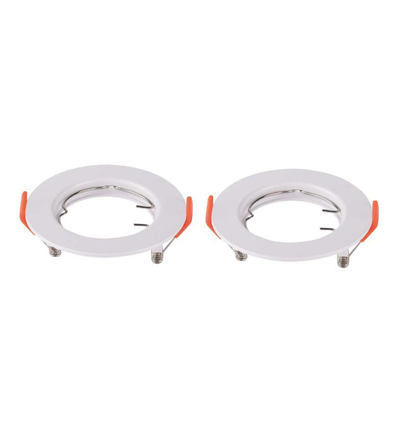2-pack MR16/GU10 Downlight-kit - Utan ljuskälla, Blank vit, Hål: Ø6,3 cm, Mått: Ø8 cm
