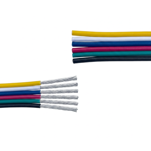 5m 1,2mm² RGBCCT kabel - 6-ledare (16AWG), 12V-24V för LED-strip