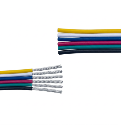100m 1,2mm² RGBCCT kabel - 6-ledare (16AWG), 12V-24V för LED-strip