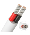20m Kabel röd/svart, vit rund - 2x0,35mm², 12V-24V, för LED-strip
