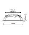 7W Ø8,3cm DimToWarm+CCT downlight dimbar RA96 - Hål: Ø6,8 cm, Borstat stål