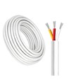 100m CCT-kabel, vit rund - 3x0,35mm², 12V-24V för LED-strip