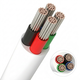 10m RGB-kabel, vit rund - 4x0,35mm², 12V-24V för LED-strip