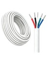100m RGBW kabel, vit rund - 5x0,35mm², 12V-24V för LED-strip