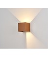6W CUBIC PRO vägglampa - IP65, Corten, vidarekoppling, justerbar, fyrkantig, upp/ner, inomhus / utomhus, inkl. ljuskälla