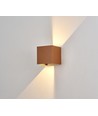 6W CUBIC PRO vägglampa - IP65, Corten, vidarekoppling, justerbar, fyrkantig, upp/ner, inomhus / utomhus, inkl. ljuskälla