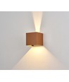 6W CUBIC PRO vägglampa - IP65, Corten, vidarekoppling, justerbar, fyrkantig, upp/ner, inomhus / utomhus, inkl. ljuskälla