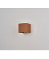 6W CUBIC PRO vägglampa - IP65, Corten, vidarekoppling, justerbar, fyrkantig, upp/ner, inomhus / utomhus, inkl. ljuskälla