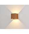 6W CUBIC PRO vägglampa - IP65, Corten, vidarekoppling, justerbar, fyrkantig, upp/ner, inomhus / utomhus, inkl. ljuskälla