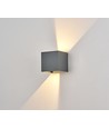 6W dimbar CUBIC PRO vägglampa - IP65, antracit, justerbar, upp/ner, inne/ute, inkl. ljuskälla