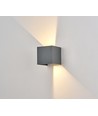 6W dimbar CUBIC PRO vägglampa - IP65, antracit, justerbar, upp/ner, inne/ute, inkl. ljuskälla