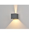 6W dimbar CUBIC PRO vägglampa - IP65, antracit, justerbar, upp/ner, inne/ute, inkl. ljuskälla