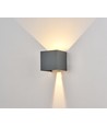 6W dimbar CUBIC PRO vägglampa - IP65, antracit, justerbar, upp/ner, inne/ute, inkl. ljuskälla
