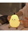 MOCHI Päron Nattlampa för Barn - Silikon, färgskiftande + varmvit