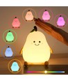 MOCHI Päron Nattlampa för Barn - Silikon, färgskiftande + varmvit