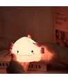 MOCHI Axolotl nattlampa i mjuk silikon - uppladdningsbar, färgskiftande + varmvit