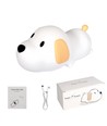MOCHI hundvalp nattlampa - Silikon, 2-i-1, varmvit/neutralvit, touch dimbar