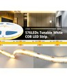 10m 10W/m CCT COB-LED strip RA97 - 24V DC, IP20, 576 LED per meter