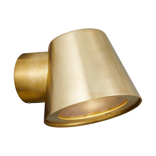 NORIK GU10 vägglampa - IP54, mässing, utomhus, utan ljuskälla