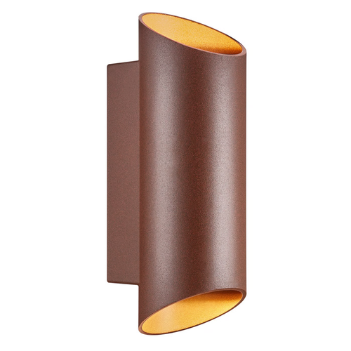 Designer GU10 upp/ned vägglampa - Rostfärgad, IP54 utomhus, utan ljuskälla