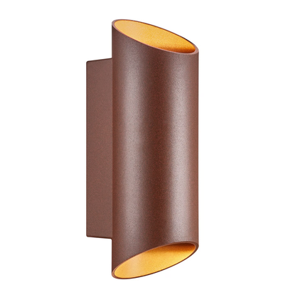 Designer GU10 upp/ned vägglampa - Rostfärgad, IP54 utomhus, utan ljuskälla
