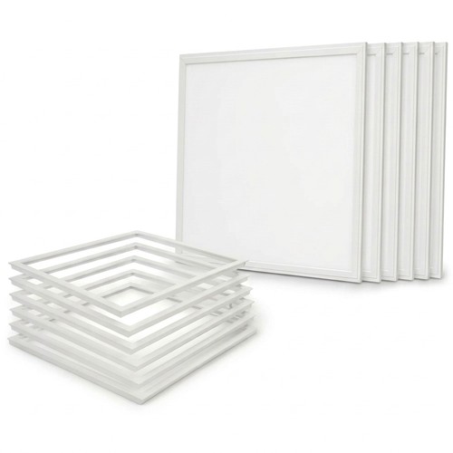 6x 60x60 Träbetongpanel + ram - Komplett set, 36W