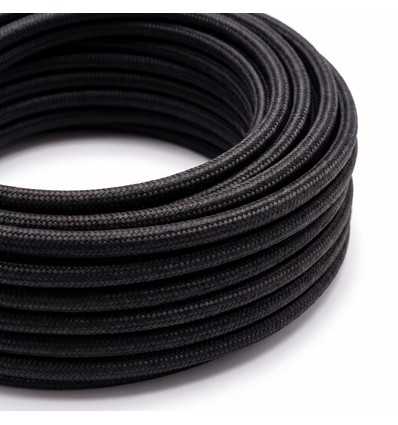 5m textilsladd 2x0,75 mm² - 230V, svart