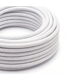 5m Tygkabel 2x0,75 mm², textil - 230V, Vit
