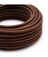5m Tygkabel 2x0,75 mm², textil - 230V, kaffefärgad