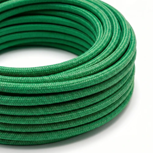 5m textilsladd 2x0,75 mm² - 230V, mörkgrön