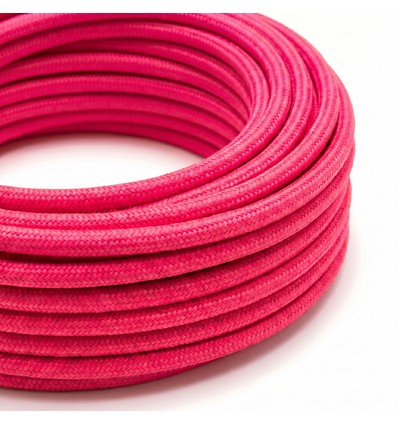 5m textilsladd 2x0,75 mm² - 230V, rosenröd
