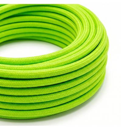 5m Tygkabel 2x0,75 mm², textil - 230V, Ljusgrön