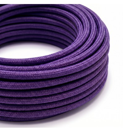 5m Tygkabel 2x0,75 mm², textil - 230V, lila
