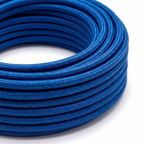 5m textilsladd 2x0,75 mm² - 230V, blå