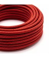 5m Tygkabel 2x0,75 mm², textil - 230V, Röd